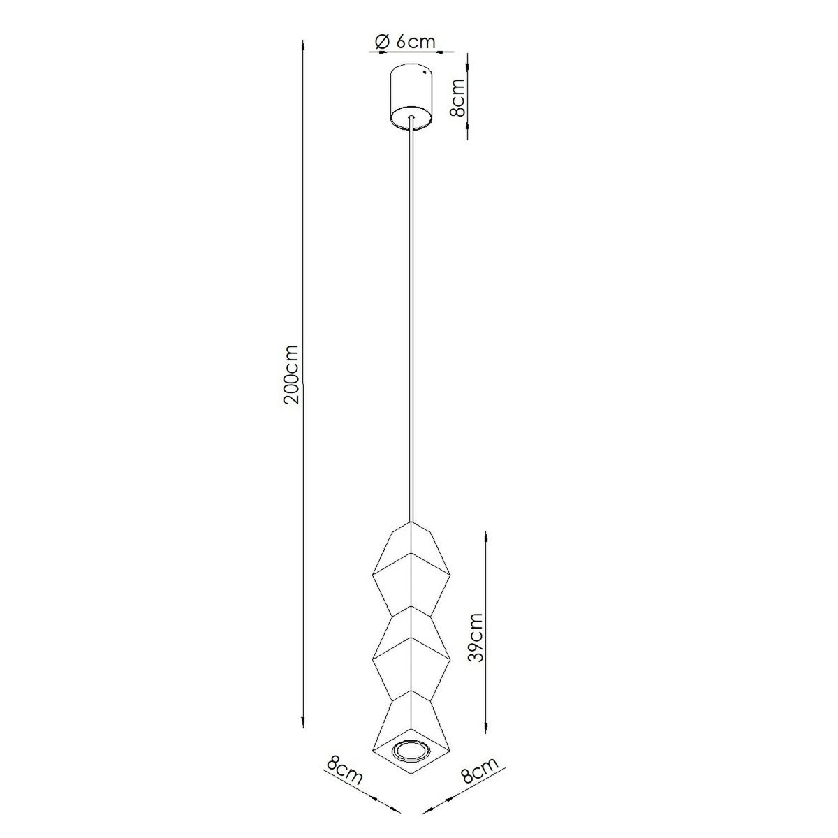 Pendellampe KUBBE mellem S – SL.2031