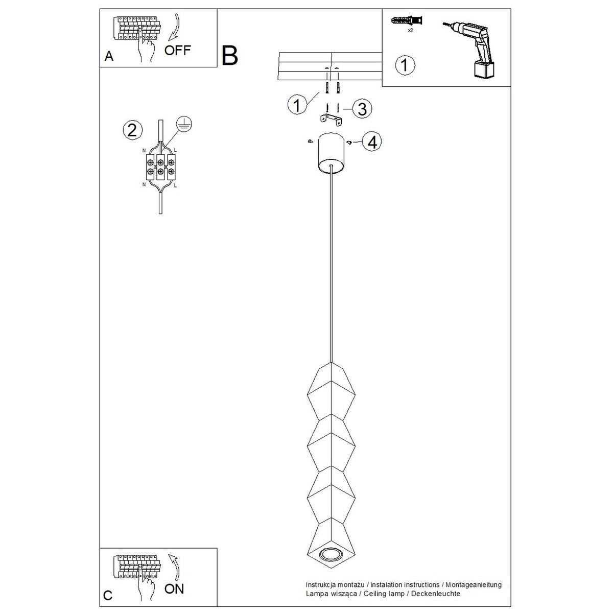 Pendellampe KUBBE stor S – SL.2032