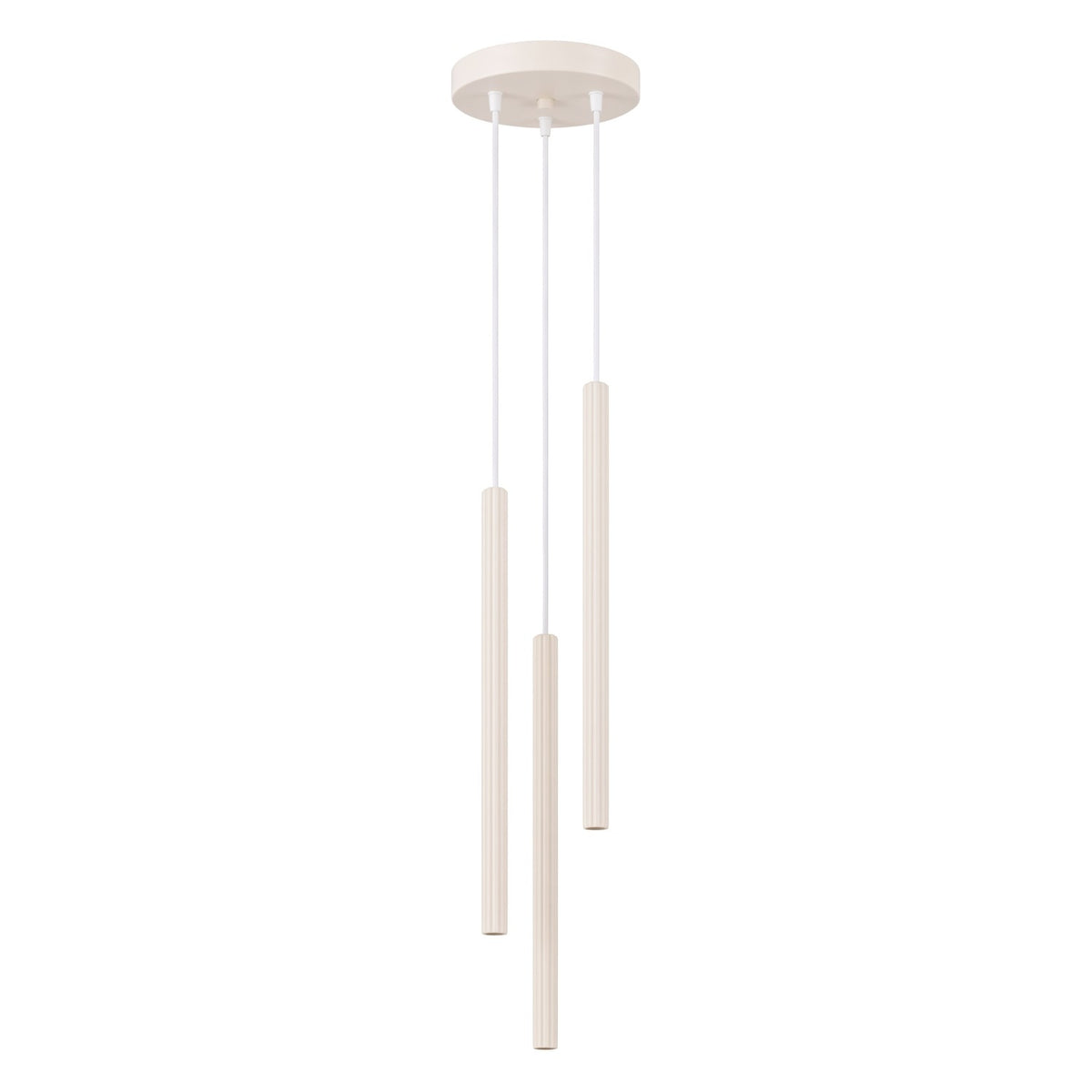 Pendellampe ARCHE 3P beige – G9 3 lyskilder stål 20 × 20 × 120 cm IP20