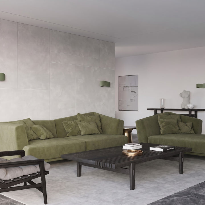 Væglampe TILA 30 olivengrøn – G9 1 lyskilde stål 30 × 11 × 13 cm IP20