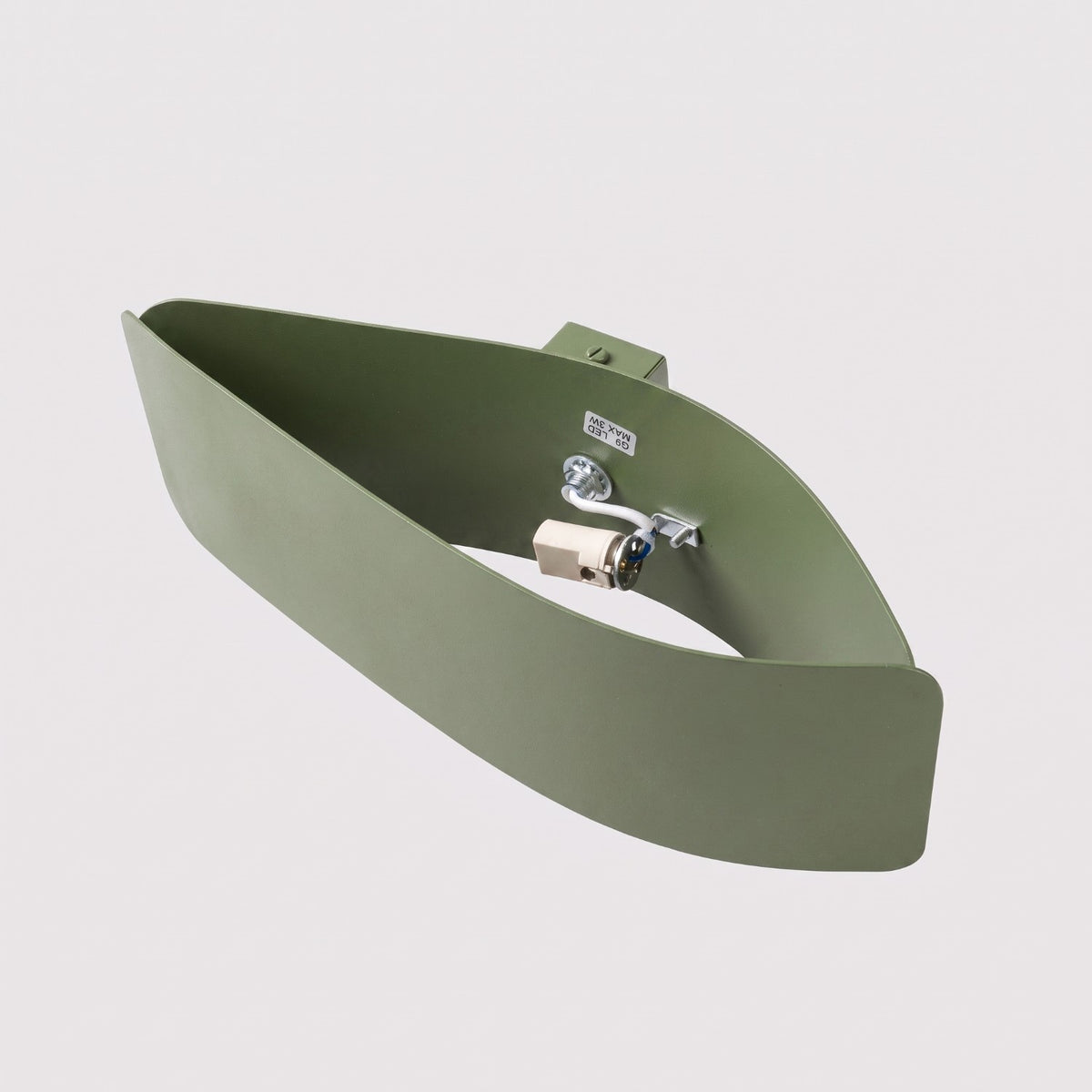 Væglampe TILA 30 olivengrøn – G9 1 lyskilde stål 30 × 11 × 13 cm IP20