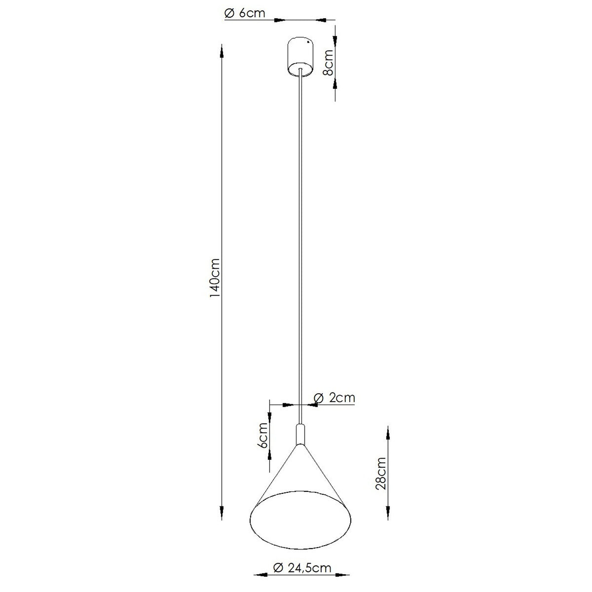 Pendellampe NOX 25 olivengrøn – E27 1 lyskilde245 × 245 × 140 cm IP20