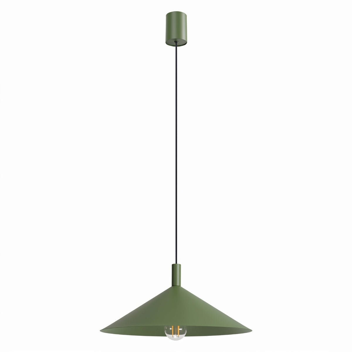 Pendellampe NOX 40 olivengrøn – E27 1 lyskilde stål 40 × 40 × 135 cm IP20