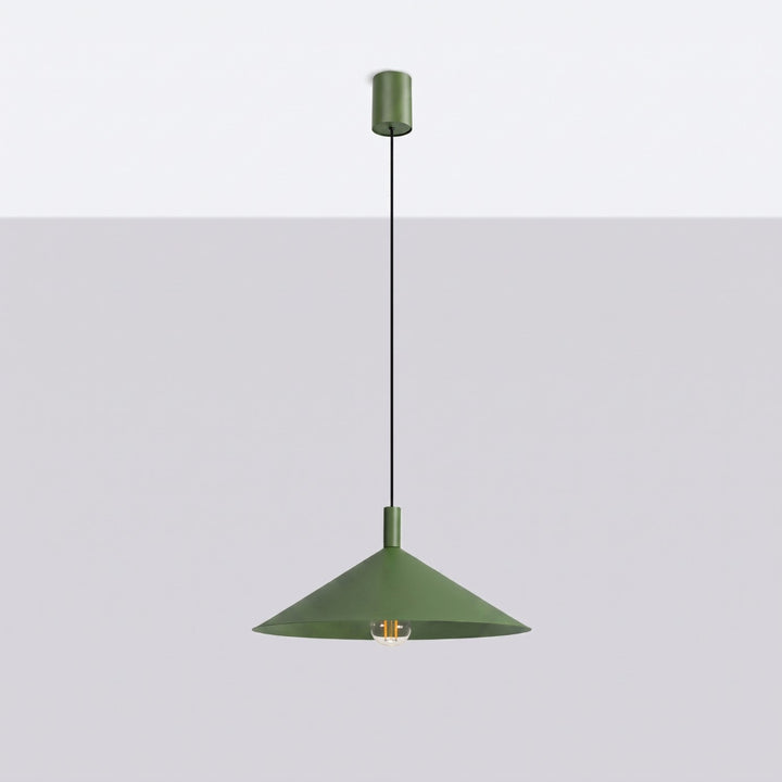 Pendellampe NOX 40 olivengrøn – E27 1 lyskilde stål 40 × 40 × 135 cm IP20