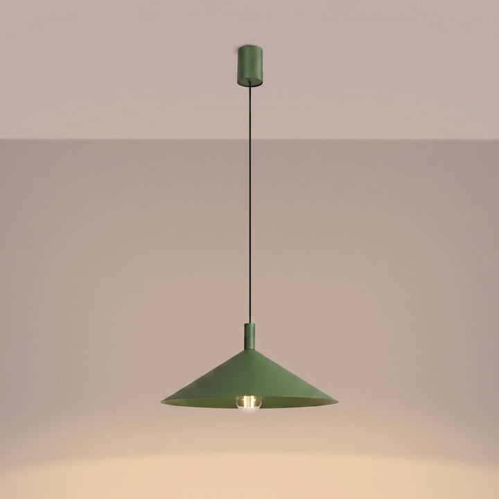 Pendellampe NOX 40 olivengrøn – E27 1 lyskilde stål 40 × 40 × 135 cm IP20