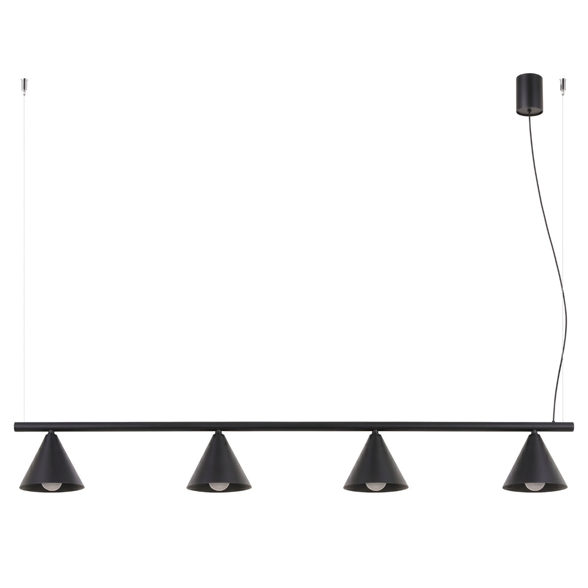 Lysekrone NOX 4L sort med 4 lyskilder – 122 × 14 × 215 cm – SL.2552