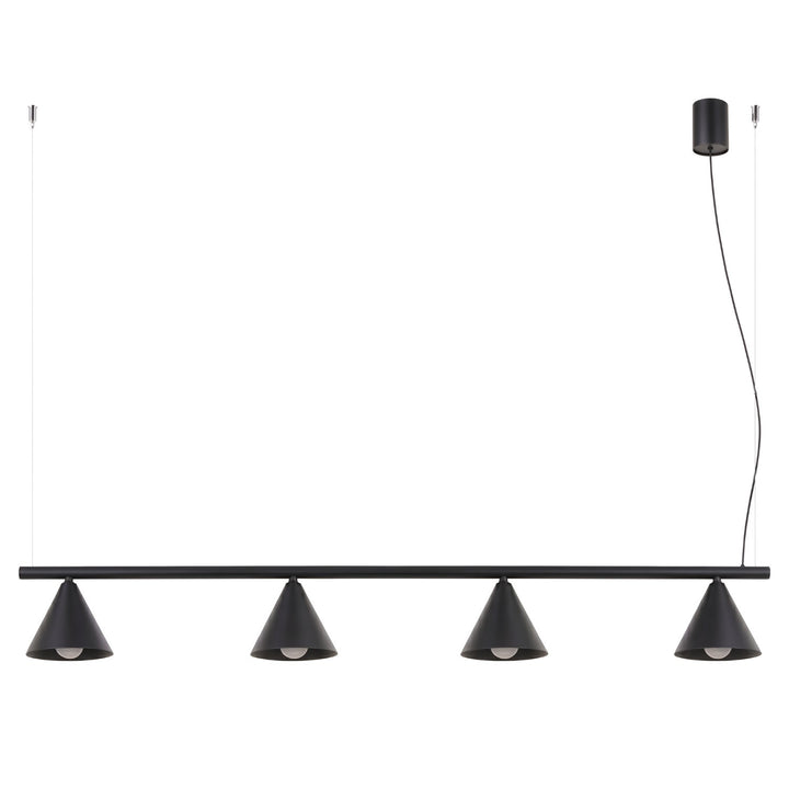 Lysekrone NOX 4L sort med 4 lyskilder – 122 × 14 × 215 cm – SL.2552