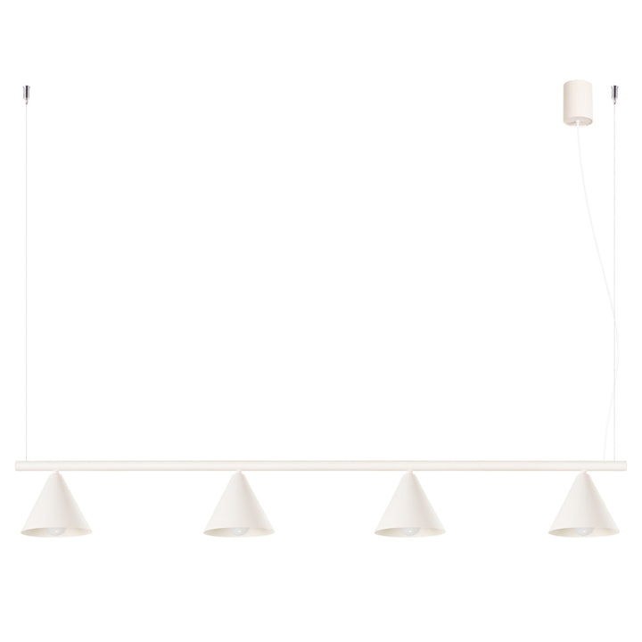 Lysekrone NOX 4L beige – E14 4 lyskilder stål 122 × 14 × 215 cm IP20
