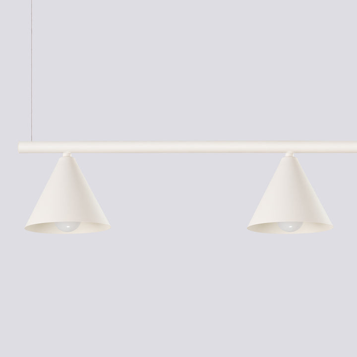 Lysekrone NOX 4L beige – E14 4 lyskilder stål 122 × 14 × 215 cm IP20