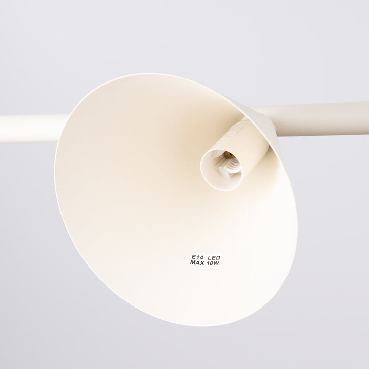 Lysekrone NOX 4L beige – E14 4 lyskilder stål 122 × 14 × 215 cm IP20