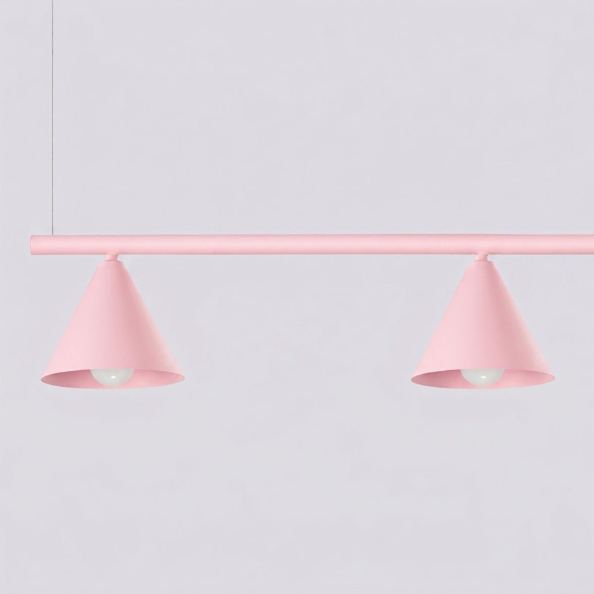 Lysekrone NOX 4L pink – E14 4 lyskilder stål 122 × 14 × 215 cm IP20