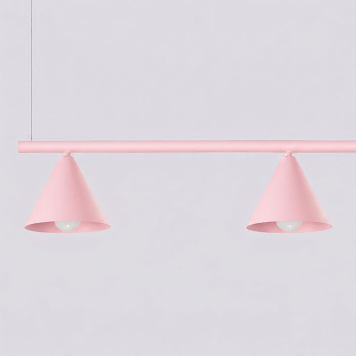 Lysekrone NOX 4L pink – E14 4 lyskilder stål 122 × 14 × 215 cm IP20