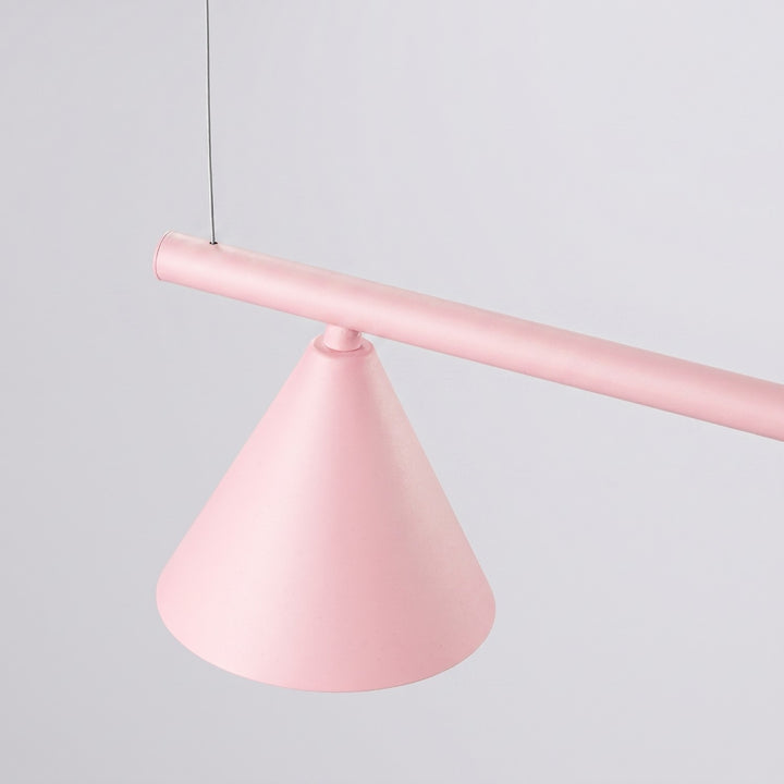 Lysekrone NOX 4L pink – E14 4 lyskilder stål 122 × 14 × 215 cm IP20