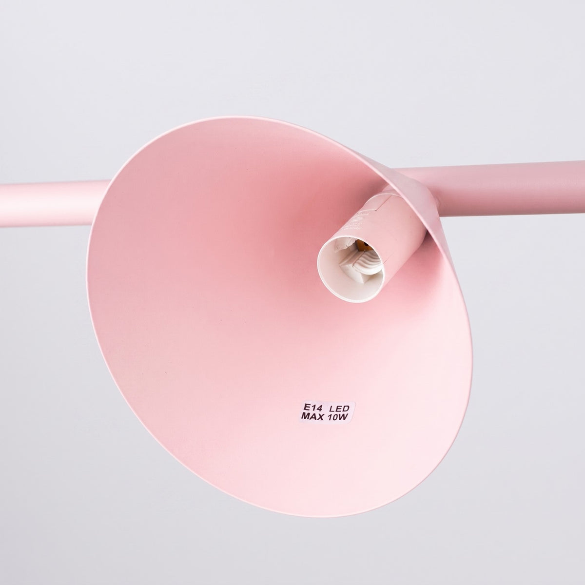 Lysekrone NOX 4L pink – E14 4 lyskilder stål 122 × 14 × 215 cm IP20