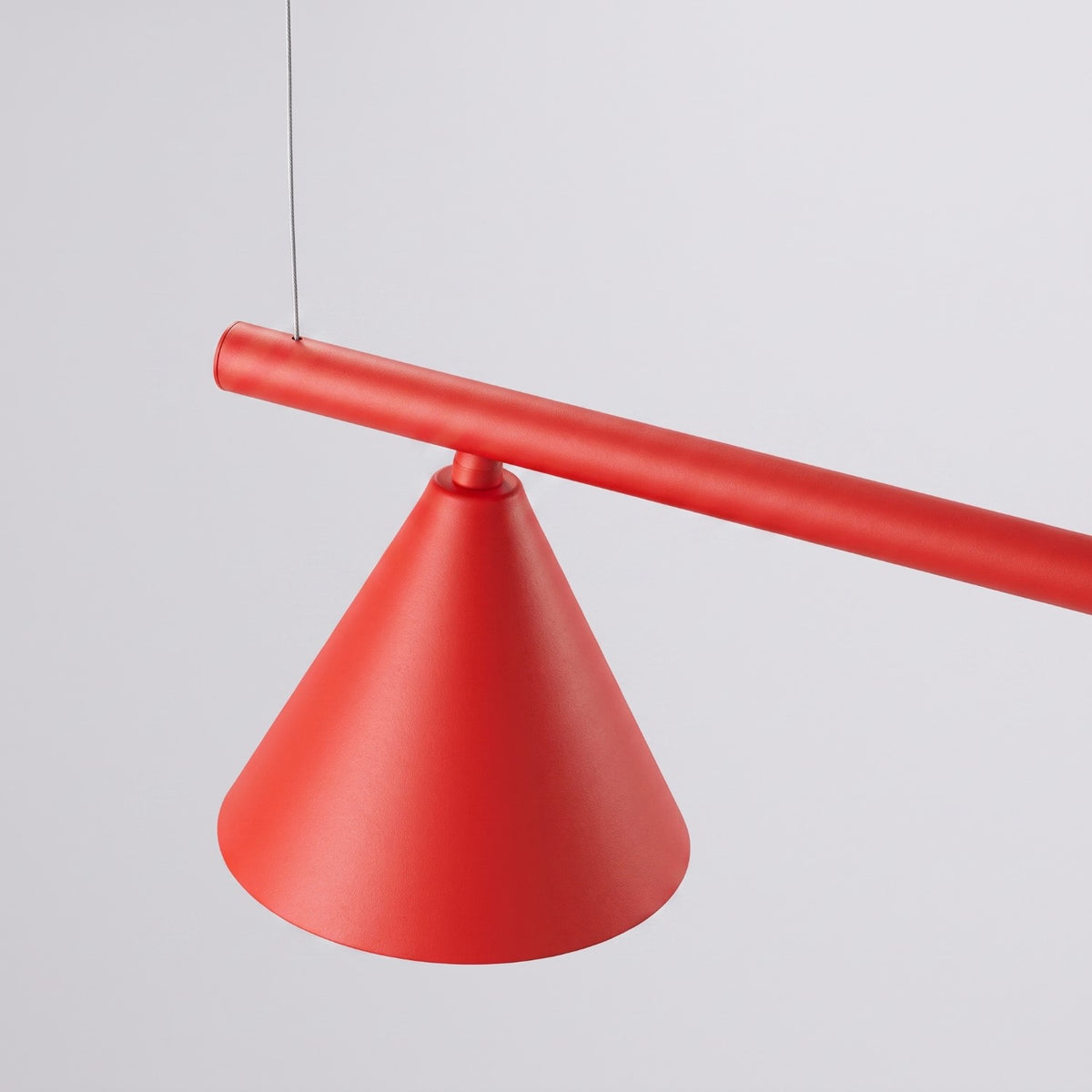 Lysekrone NOX 4L red – E14 4 lyskilder stål 122 × 14 × 215 cm IP20