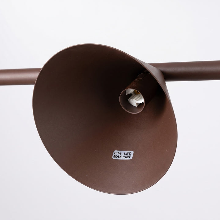 Lysekrone NOX 4L brun – E14 4 lyskilder stål 122 × 14 × 215 cm IP20